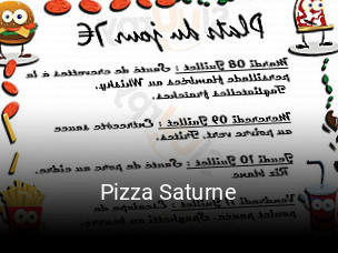 Pizza Saturne heures d'ouverture