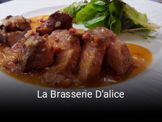 La Brasserie D'alice heures d'affaires