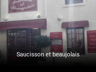 Saucisson et beaujolais ouvert