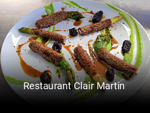 Restaurant Clair Martin heures d'ouverture