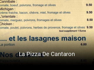 La Pizza De Cantaron heures d'ouverture