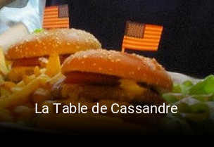 La Table de Cassandre heures d'affaires