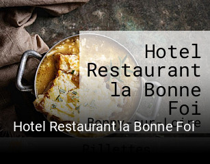 Hotel Restaurant la Bonne Foi ouvert