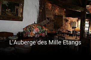 L'Auberge des Mille Etangs heures d'ouverture