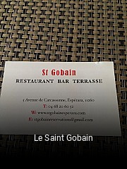 Le Saint Gobain heures d'ouverture