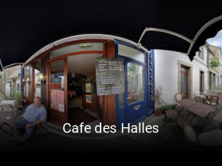 Cafe des Halles plan d'ouverture