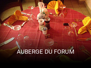 AUBERGE DU FORUM plan d'ouverture