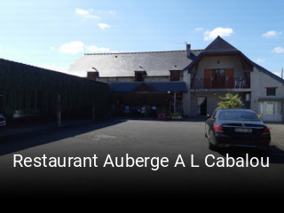 Restaurant Auberge A L Cabalou plan d'ouverture