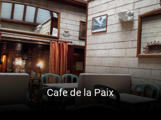 Cafe de la Paix plan d'ouverture