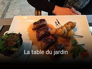 La table du jardin heures d'ouverture