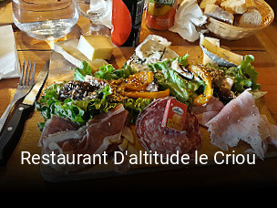 Restaurant D'altitude le Criou heures d'affaires