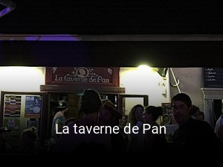 La taverne de Pan heures d'ouverture