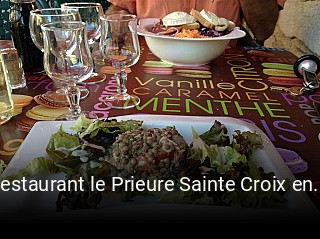 Restaurant le Prieure Sainte Croix en Jarez plan d'ouverture