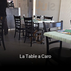 La Table a Caro ouvert