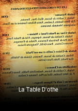 La Table D'othe ouvert