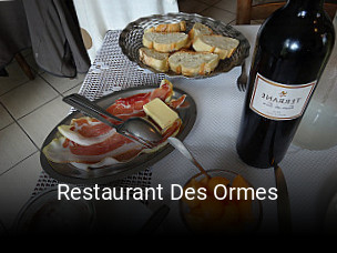 Restaurant Des Ormes ouvert