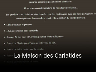 La Maison des Cariatides plan d'ouverture