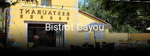 Bistrot Cayou heures d'ouverture