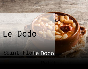 Le Dodo heures d'ouverture