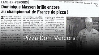 Pizza Dom Vercors ouvert