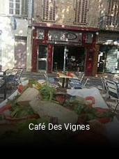 Café Des Vignes heures d'affaires