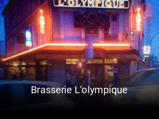 Brasserie L'olympique plan d'ouverture