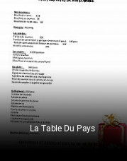 La Table Du Pays ouvert