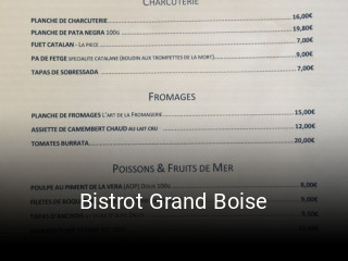 Bistrot Grand Boise ouvert