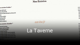 La Taverne plan d'ouverture