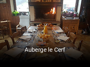 Auberge le Cerf heures d'ouverture