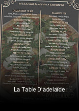 La Table D’adelaïde ouvert