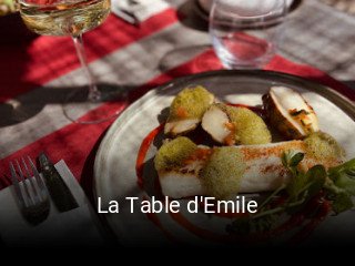 La Table d'Emile heures d'ouverture