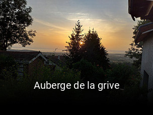 Auberge de la grive heures d'ouverture