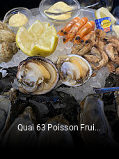 Quai 63 Poisson Fruit De Mer plan d'ouverture