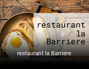 restaurant la Barriere plan d'ouverture