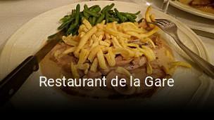 Restaurant de la Gare heures d'affaires