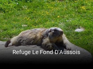 Refuge Le Fond D'Aussois heures d'ouverture