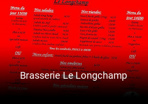 Brasserie Le Longchamp heures d'ouverture