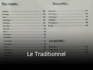 Le Traditionnel heures d'ouverture