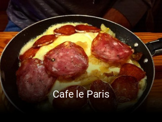 Cafe le Paris heures d'ouverture