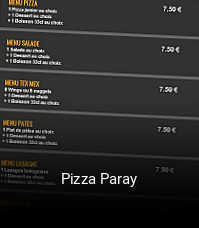 Pizza Paray plan d'ouverture