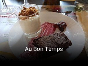 Au Bon Temps plan d'ouverture