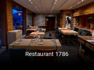 Restaurant 1786 plan d'ouverture