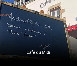 Cafe du Midi plan d'ouverture