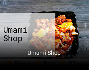 Umami Shop heures d'affaires