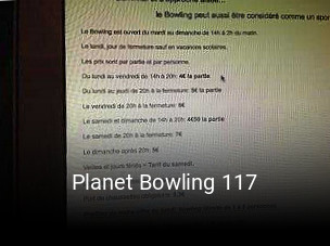 Planet Bowling 117 plan d'ouverture