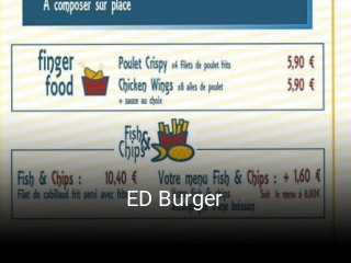 ED Burger heures d'affaires