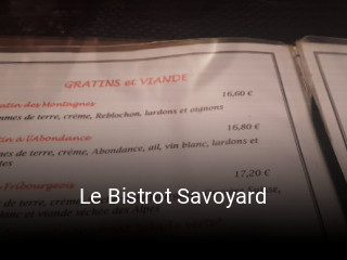 Le Bistrot Savoyard ouvert