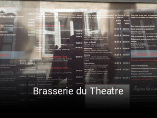 Brasserie du Theatre heures d'ouverture