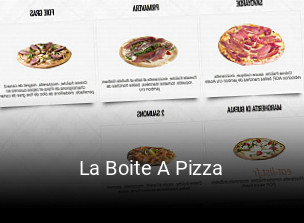 La Boite A Pizza heures d'ouverture